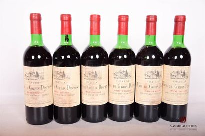 null 6 bouteilles	CHÂTEAU TOUR DE CORBIN DESPAGNE	St Emilion	1978
	Et. fanées et...