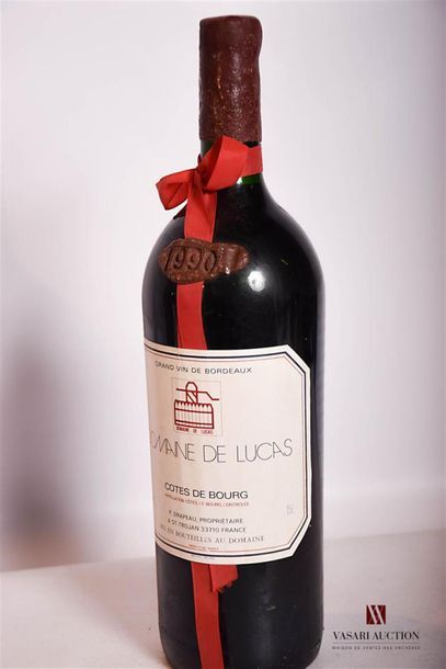 null 1 magnum	DOMAINE DE LUCAS	Côtes de Bourg	1990
	Et. excellente. N : bas goul...