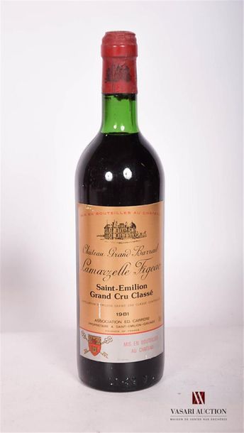 null 1 bouteille	CHÂTEAU Grd BARRAIL LAMARZELLE FIGEAC	St Emilion GCC	1981
	Et. excellente....