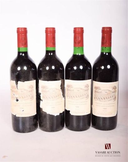 null 4 bouteilles	CHÂTEAU LA CARDONNE	Médoc CB	1984
	Et. fanées, tachées et un peu...