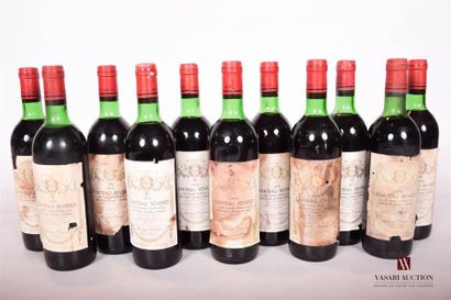 null 11 bouteilles	CHÂTEAU REVERDI	Listrac CB	1975
	Et.: 5 tachées, 6 plus tachées...