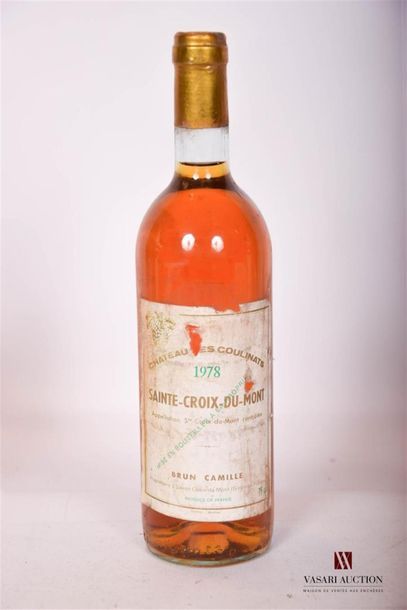 null 1 bouteille	CHÂTEAU DES COULINATS	Ste Croix du Mont	1978
	Et. fanée, tachée...