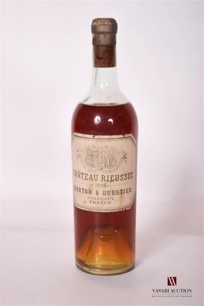 null 1 bouteille	CHÂTEAU RIEUSSEC	Sauternes mise nég.	1893
	Mise Barton & Guestier....
