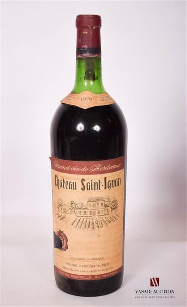null 1 Magnum	CHÂTEAU SAINT IGNAN	Bordeaux Sup.	1979
	Et. fanée, parfaitement lisible....