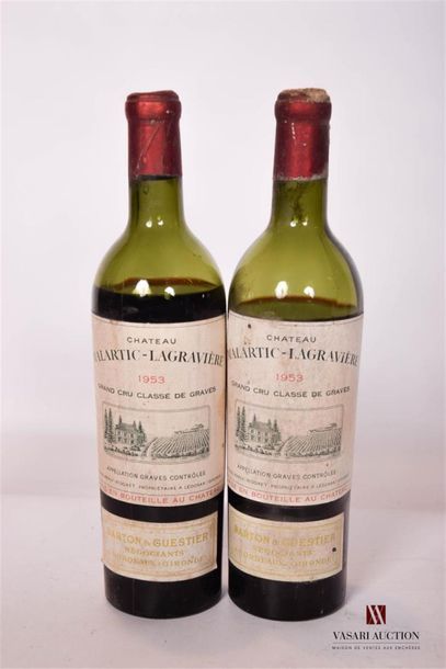 null 2 bouteilles	CHÂTEAU MALARTIC LAGRAVIÈRE	Graves GCC	1953
	Et. fanées et un peu...