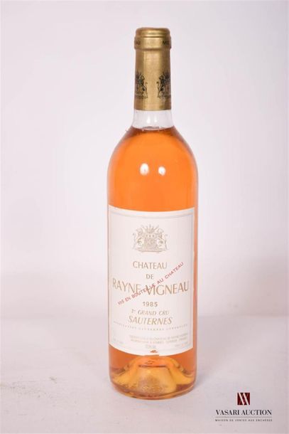 null 1 bouteille	CHÂTEAU DE RAYNE VIGNEAU	Sauternes 1er CC	1985
	Et. avec 1 accroc,...