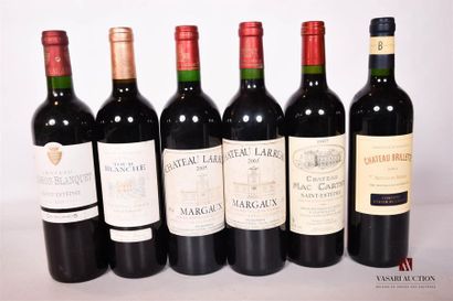 null Lot de 6 bouteilles comprenant :		
2 bouteilles	CHÂTEAU LARRUAU	Margaux	
	1...