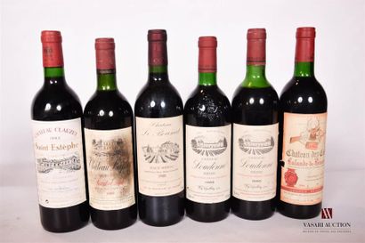null Lot de 6 bouteilles comprenant :		
1 bouteille	CHÂTEAU CLAUZET	St Estèphe CB	1993
1...