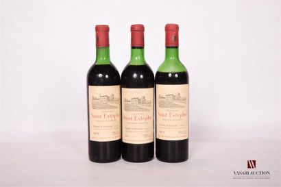 null 3 bouteilles	CHÂTEAU SAINT ESTÈPHE	St Estèphe	
	2 blles de 1972, 1 blle de 1971.		
	Et....