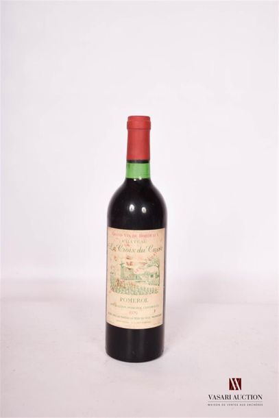 null 1 bouteille	CHÂTEAU LA CROIX DU CASSE	Pomerol	1979
	Et. fanée et tachée. N :...