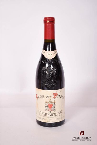 null 1 bouteille	CHÂTEAUNEUF DU PAPE "Clos des Papes" mise P.Avril		2002
	Et. tachée....