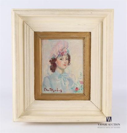 null BARTHALOT (XXème siècle)
Portrait de femme au chapeau
Huile sur toile
Signée...