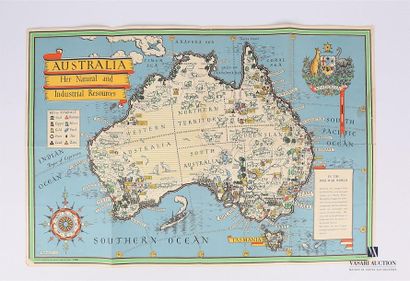 null MacDonald Gill (Leslie) d'après - Alf Cooke Ltd (imprimeur)
Carte Australia...
