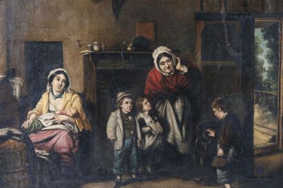 null École française du XIXème siècle
Le retour du fils
Huile sur toile
(restaurations)
55...