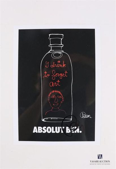 null VAUTIER Benjamin dit BEN (né en 1935), d'après
Y drink to forget art Absolut...