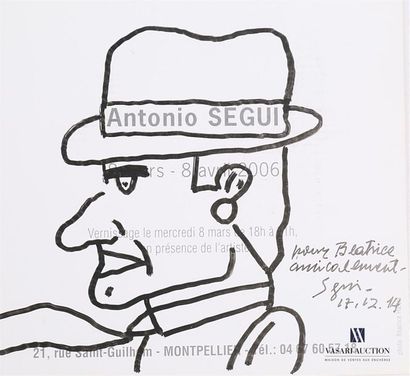 null SEGUI Antonio (né en 1934)
Feutre noir représentant un profil d'homme et dédicace...