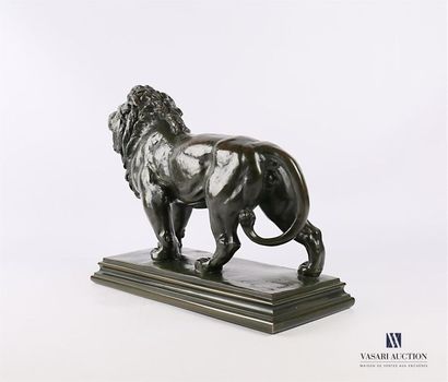 null BARYE Alfred (1839-1882), d'après
Lion rugissant
Bronze à patine verte
Signé...