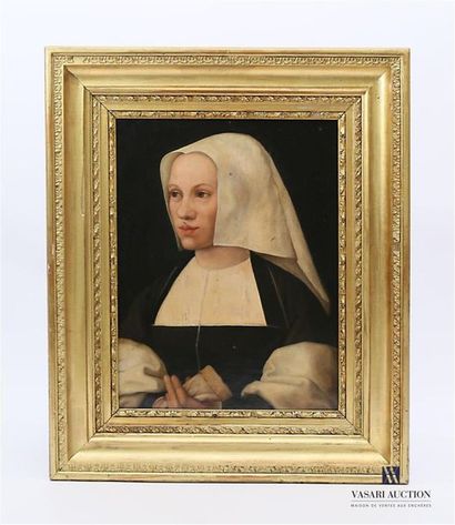 null Ecole flamande du XIXème siècle, dans le goût de Hans Memling (1430-1494)
Portrait...