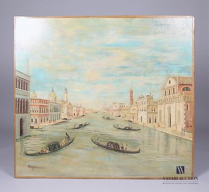 null CAPACCI Bruno (1906-1996)
Vue animée de canal à Venise
Huile sur panneau
Signée...