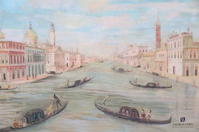 null CAPACCI Bruno (1906-1996)
Vue animée de canal à Venise
Huile sur panneau
Signée...