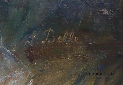 null LE BELLE (XXème siècle)
Portrait de femme aux gants
Huile sur toile
Signée et...