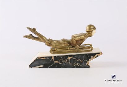 null JACQUEMIN Jean (1894-1941), d'après
Le lugeur
Sculpture chryséléphantine
Signée...
