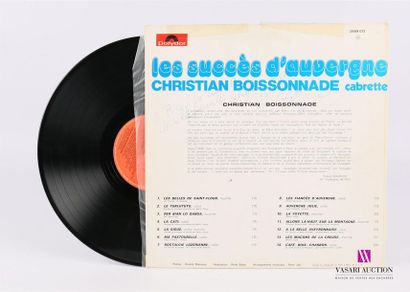 null CHRISTIAN BOISSONNADE - Les succès d'Auvergne 
1 Disque 33T sous pochette cartonnée
Label...