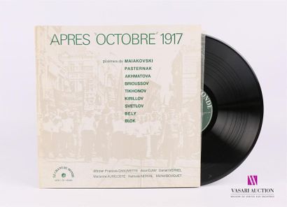 null APRES OCTOBRE 1917 
1 Disque 33T sous pochette cartonnée
Label : LE CHANT DU...