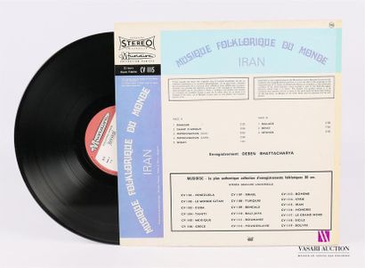 null MUSIQUE FOLKLORIQUE DU MONDE - Iran 
1 Disque 33T sous pochette cartonnée
Label...