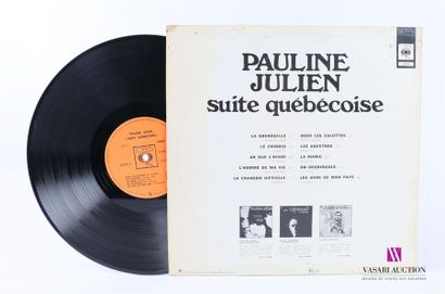 null PAULINE JULIEN - Suite Québécoise
1 Disque 33T sous pochette cartonnée
Label...