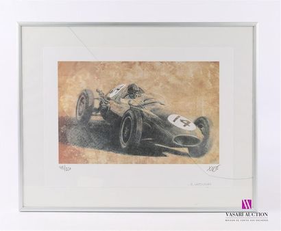 null LACOUTURE Xavier (XXème siècle)
Stirling Moss sur Cooper T51 F1 à moteur Climax...