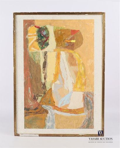 null NIEMCZYK Edmond (1933-2009) 
Abstraction
Gouache sur papier marouflée sur panneau
Signée...
