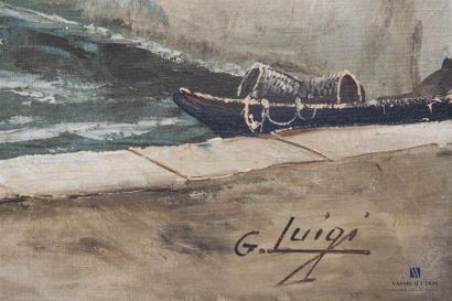 null G. Luigi (XXème siècle)
Le port de Concarneau
Huile sur toile
Signée en bas...