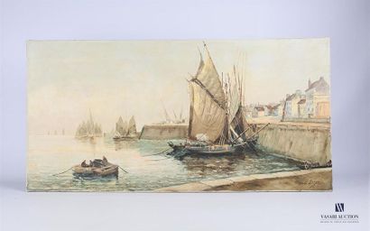 null G. Luigi (XXème siècle)
Le port de Concarneau
Huile sur toile
Signée en bas...