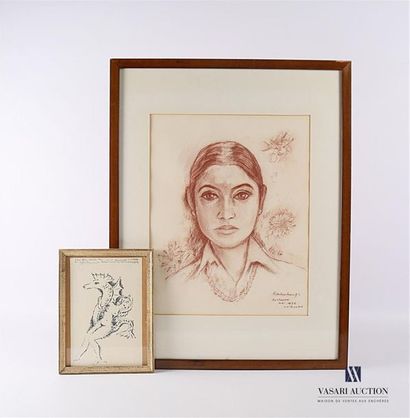 null RAEDECKER Max (1914-1987)
Portrait de Pastacha 1975
Sanguine
Signée en bas à...