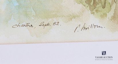 null BRILLOU P (XXème siècle)
Chartres
Aquarelle sur papier
Signée et datée Sept...