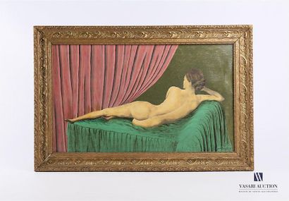 null PETIT Jean-Pierre (XXème siècle)
Le repos de Françoise ou Nu
Huile sur toile
Signée...