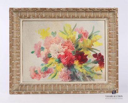 null SINGA (XXème siècle)
Bouquet de fleurs
Aquarelle sur papier
Signée en bas à...