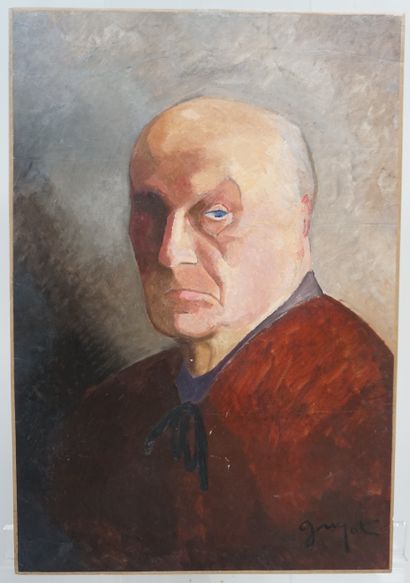 Georges Lucien GUYOT Georges Lucien GUYOT (1885-1972). Self-portrait of the artist.... Gazette Drouot