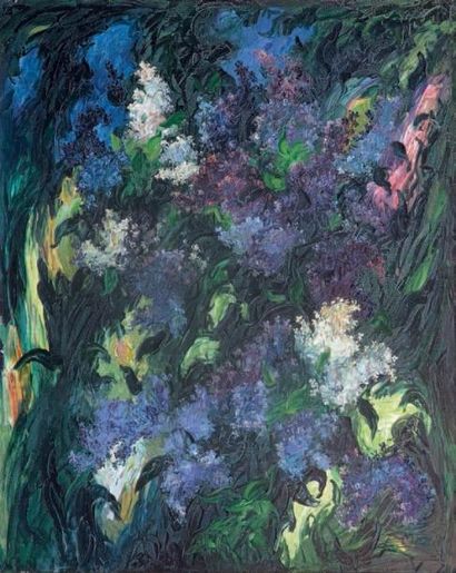 EMERIC (EMERIC VA GH-WEINMANN), né en 1919 Fleurs Huile sur toile signée en bas à...