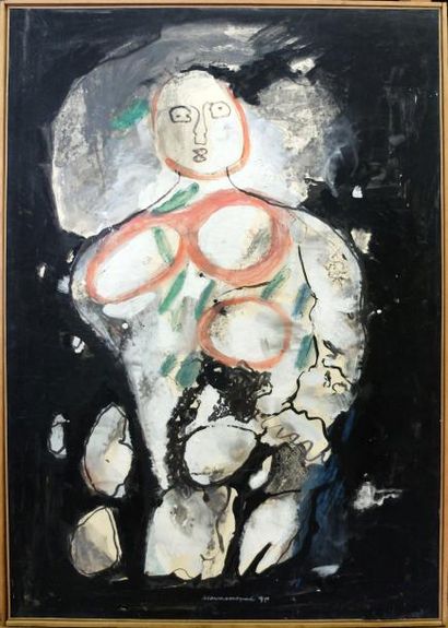 Slavko KOPAC (1913-1995) femme assise

1970

gouache sur papier maroufle sur toile

signé...