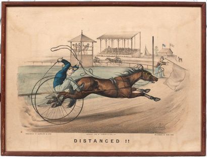 Thomas B. WORTH (1834-1917) On the homestretch - The boss hoss, driven by the king...