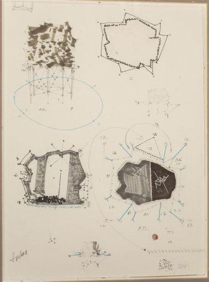 null HUCLEUX Jean Olivier (1923-2012)
Composition
Feutre sur papier, signé en bas...