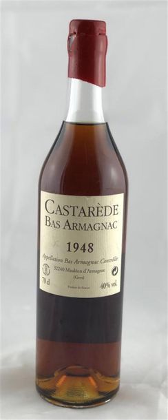 null 1 bouteille BAS ARMAGNAC CASTAREDE 1948
Mis en bouteille en 1998
Capsule cirée
Niveau...