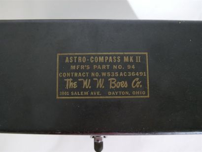 null Astro-compas MKII.W.W.BOES.Co Dayton Ohio
Instrument de navigation aéronautique...