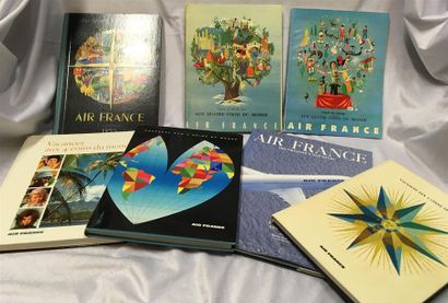 AIR FRANCE 
Lot de sept livres et trois brochures...
