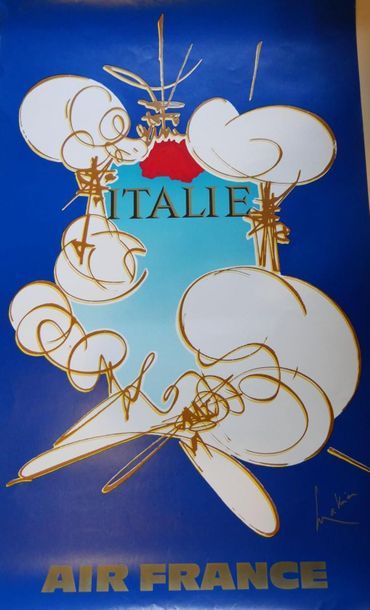 AIR FRANCE Affiche par MATHIEU pour l'ITALIE...