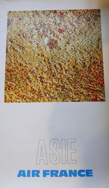 null AIR FRANCE
Affiche par Pages pour l'ASIE
Imprimeur Paul Dupont
Dim : 100 x 60...