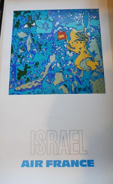 AIR FRANCE Affiche par Pages pour ISRAEL...