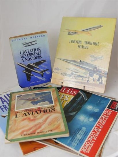 Documentation aviation Lot de dix livres...